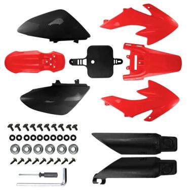 Imagem de PRO BAT Kit De Para-Lamas Plástico Com 7 Peças Crf50, Garfo, Capa Protetora Suspensão, Carenagem Xr50, Motor, Carroceria Completa, Compatível Crf 50 Xr Sdg Ssr 107 110 125, Pit Dirt Bike