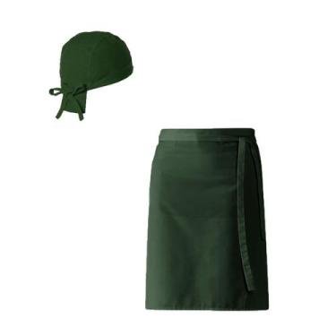 Imagem de Avental de Cintura e Bandana Verde Escuro Bar Restaurante - CASACHA