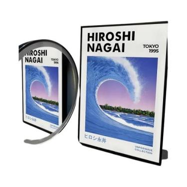 Imagem de Verão Praia Cidade Vintage Vaporwave Cartaz Adesivo De Papel À Prova D