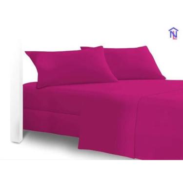 Imagem de Lençol Casal Padrão 3 Peças Microfibra 400 Fios Liso - MICROPERCAL - R