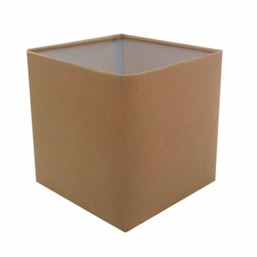 Imagem de Cúpula em Tecido Quadrada Abajur Luminária Cp-25/25x25cm Palha