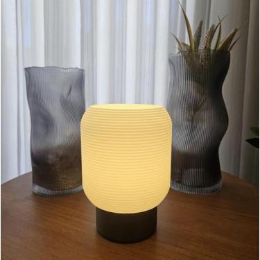 Imagem de Abajur Luminaria De Mesa Quarto E Sala Moderno Com Lâmpada - QORA Desi