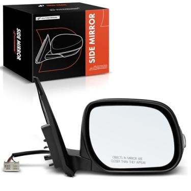 Imagem de A-Premium Espelho retrovisor elétrico do lado do passageiro - compatível com Toyota RAV4 2009 2010 2011 2012 - Aquecido manual dobrável preto com espelho retrovisor externo com sinal de seta