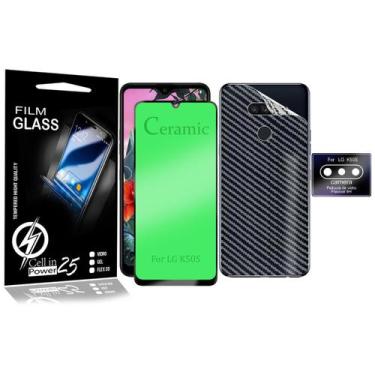 Imagem de Película Cerâmica + PELÍCULA Câmera E pELICULA carbono LG K50S X540BMW