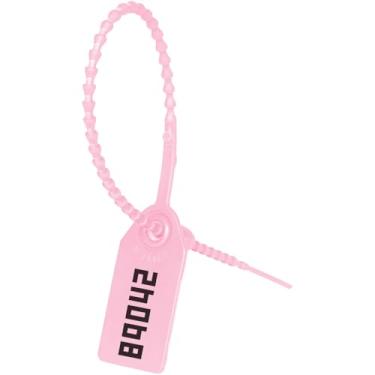 Imagem de Etiqueta descartável com 100 selos de plástico numerados impressos com números aleatórios para bolsa de vestuário, serviço, boutique, logística, mercadoria