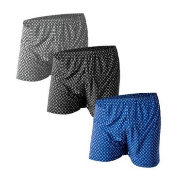 Imagem de Kit 3 Samba Canção Bermuda De Dormir Em Malha Confortável Estampadas -