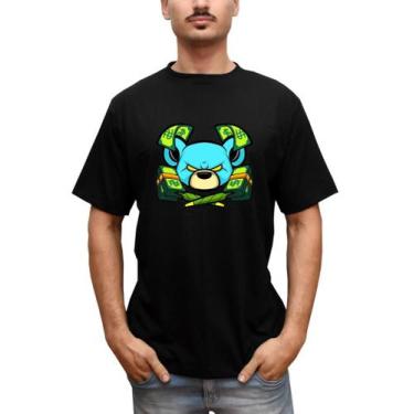 Imagem de Camiseta Masculina Urso Money Gangster Urso - Bella Store, Preto, G, H