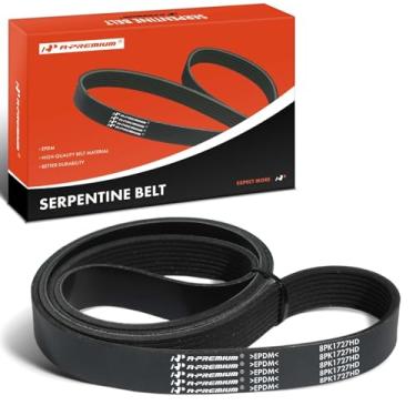 Imagem de A-Premium Correia de transmissão serpentina do motor compatível com Blue Bird & Freightliner & Kenworth Cars - All American RE, B2, Century Class, FB65, FL50, FL60, FL70, FS65, MT45, C500, T400,
