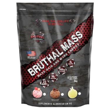 Imagem de Hipercalórico Bruthal Mass Energy Gain 3kg Bruthal Sports, Baunilha