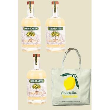 Imagem de Kit Tre | 3 Garrafas de Andreatta Limoncello 750ml + Ecobag Exclusiva | Estoque para Celebrações & Estilo Sustentável