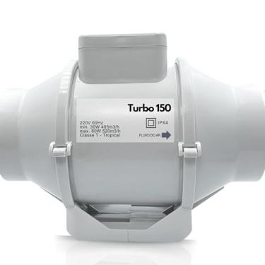 Imagem de Exaustor Axial In Line Para Banheiro Coifa Turbo 100mm - Vazão Máx. 187m3/h - 220V
