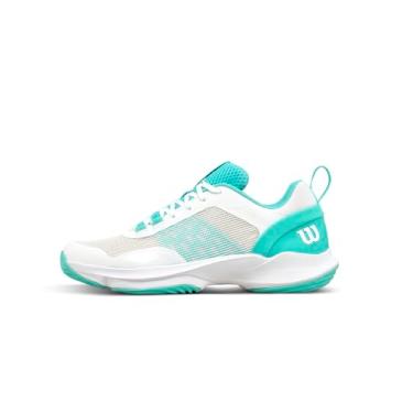 Imagem de WILSON Tênis feminino Hurakn Pro V2 Padel, Branco/Turquesa, 34