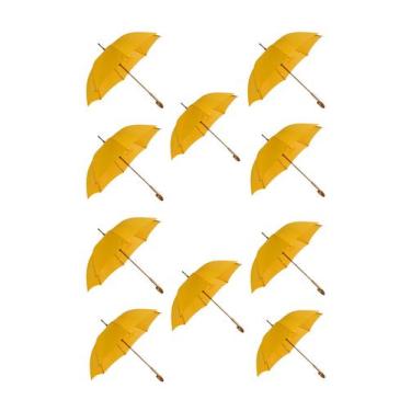 Imagem de 10 Guardas Chuva G Automático Reforçado Voyagem, Amarelo