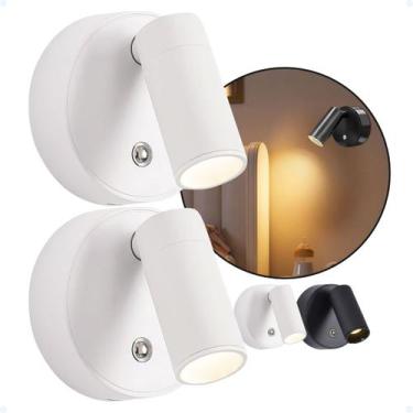 Imagem de Kit 2 Arandela Cabeceira LED Recarregável Magnética Interna - Hxt, Bra