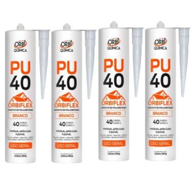 Imagem de Kit Com 6 Unidades Adesivo Poliuretano Orbiflex PU40 Uso Geral Pintáve