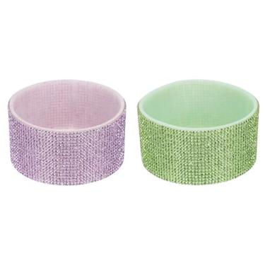 Imagem de PATIKIL Bota de silicone com glitter, 2 peças de bota protetora de garrafa de água de diamante brilhante antiderrapante acessórios para copo Stanley Tumbler 567-1,134 g com fundo de 7,4 a 7,6 cm, roxo