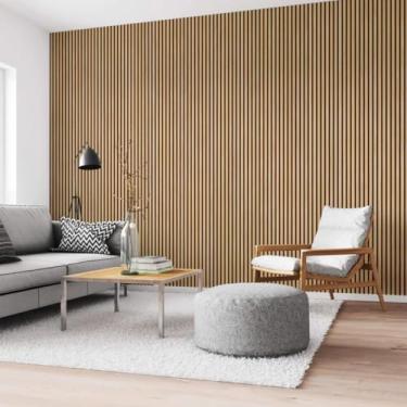 Imagem de Painel Ripado Acústico Madeira 270 cm x 32 cm (Tauari Natural)