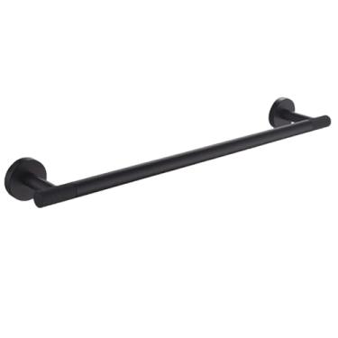 Imagem de Conjunto de banheiro de parede em aço inoxidável preto fosco com toalha, escova de vaso sanitário, saboneteira e gancho para roupão, acessórios de decoração (sem toalha)