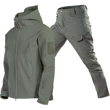 Imagem de Roupa De Chuva Para Homens Com Capuz Impermeável Roupa Repelente à Água Jacet De Chuva E Calças De Chuva Roupas De Chuva Bicicleta Roupa De Chuva Ao Ar Livre Para Caminhada, black, 4XL