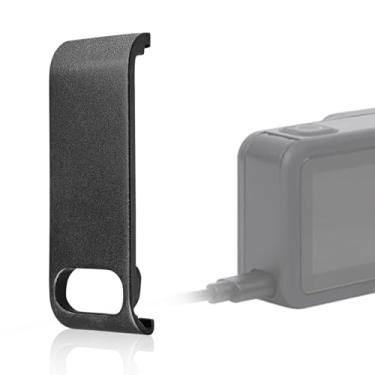 Imagem de Tampa de porta de bateria de substituição compatível com câmeras GoPro Hero 8 Pretas, acessórios de peça de reparo de porta lateral para câmera de carregamento fácil