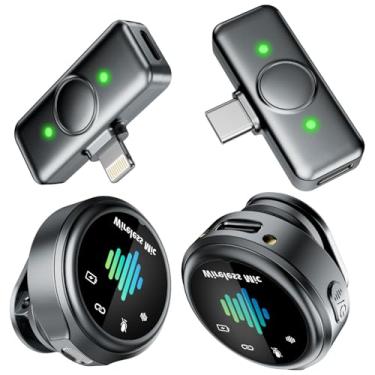 Imagem de LID LIRDDY Microfone de lapela sem fio 3 em 1: microfone para iPhone, iPad, Android e câmera