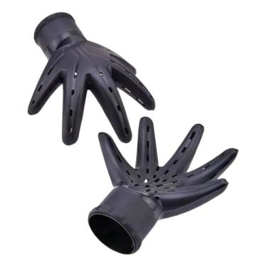 Imagem de Difusor de Cabelo em Forma de Mão Profissional | Acessório Universal para Secador, Reduz Frizz e Define Cachos | Ideal para Cabelos Encaracolados ou Ondulados (Preto)