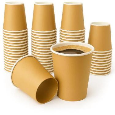 Imagem de Kit Copo Papel Kraft Desc. Ecológico 200un Para Café 180ml - Ecolosso