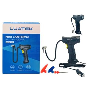 Imagem de Mini Lanterna Digital Portátil com Display LCD, Pistola de Ar Comprimido, Preta