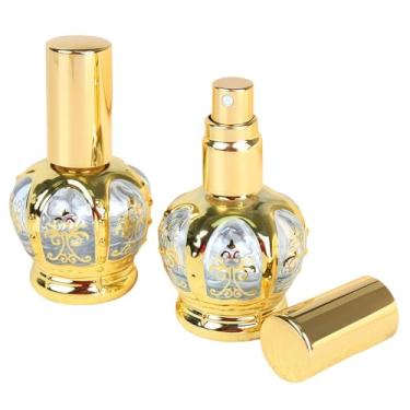 Imagem de SCOLAND 2 frascos de perfume recarregáveis de 15 ml de vidro vazio, spray, atomizador, portátil, spray, recarregáveis, frascos de perfume