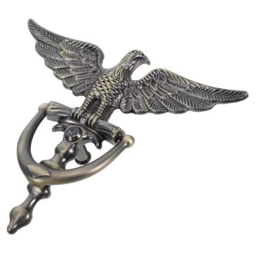 Imagem de Angoily Cabeça de águia, liga de zinco com olho mágico, decoração antiga para porta da frente, aldrava de segurança, fácil instalação, elegante estilo europeu para entrada em casa
