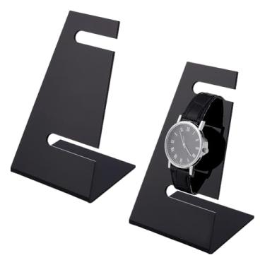 Imagem de PH PandaHall 2 peças, suporte de relógio preto, organizador de relógios, acrílico, expositor, para relógios de pulso, pulseiras, joias, homens, marido e dia dos pais, 7 x 9 x 14 cm