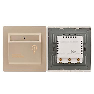 Imagem de LiebeWH Cartão RFID 40A de Alta Potência Power Off Energy Saver Switch Mecânico para Convidados de Hotel Alumínio Alumínio ABS Gold (Ouro)