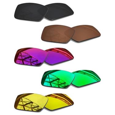 Imagem de SmartVLT Conjunto de 5 lentes de reposição masculinas para óculos de sol Oakley Crankshaft, pacote combo S03