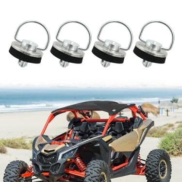 Imagem de SLORIMOD Pinos de telhado parafusos de liberação rápida para acessórios Can Am Maverick X3 e X3 Max 2017-2025, kit de fixação de parafuso de telhado substitui OEM #715003815, 250100186 (4 conjuntos)