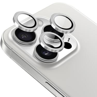 Imagem de Película para câmera iPhone 16 Pro/ 16 Pro Max, Originais iPlace, Aro Silver