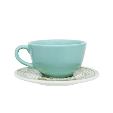 Imagem de Xícara de Chá com Pires Oxford Gaya Celeste 200ml