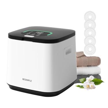 Imagem de RESIMPLE Aquecedor de toalhas para banheiro, aquecedor de toalha quente de 16L com visor LED, 3 modos de aquecimento, até 24 horas de atraso, aquecedor de toalhas de spa de luxo - preto