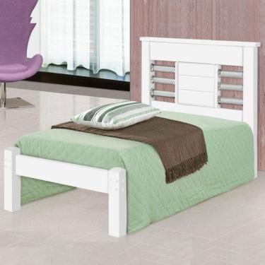 Imagem de Cama de Solteiro Raissa Branco - J&a Móveis