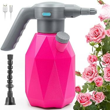 Imagem de SideKing Frasco de spray elétrico de 1 litro para plantas internas/externas, regador automático de 2 L, pulverizador alimentado por bateria recarregável com bico ajustável para jardim, fertilização