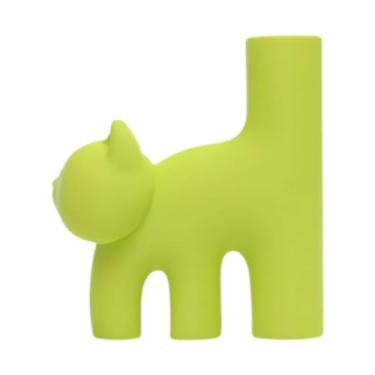 Imagem de Ioensy Vaso de flores, vaso de animais fofos, suporte multifuncional para plantas, arranjo de flores secas para decoração de prateleira de entrada e corredor, Gato