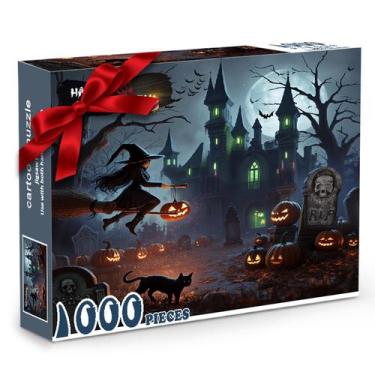 Imagem de Puzzle Nsoyos Halloween 1000 Pieces Creative Play Haunted House