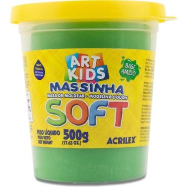 Imagem de Massa para Modelar SOFT 500G Verde Base de Amido - Acrilex