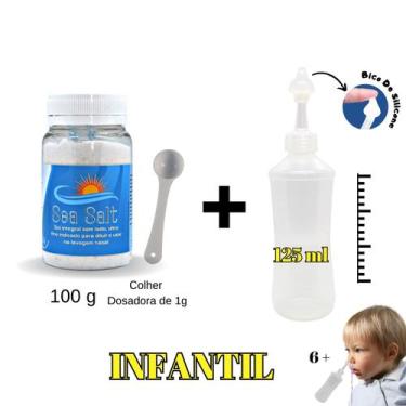 Imagem de Kit Lavagem Nasal Infantil Sal Ultrafino + Dispositivo 125ml - Ecommer
