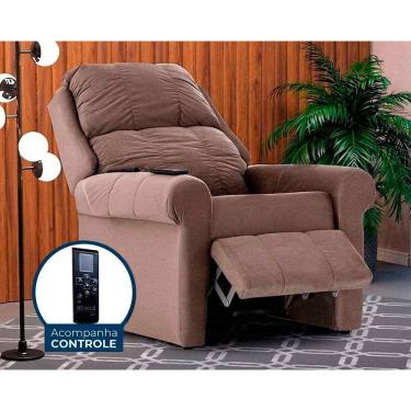 Imagem de Poltrona Reclinável p/ Sala MH 1216 Two Way c/ Massagem Suede Castor - Herval