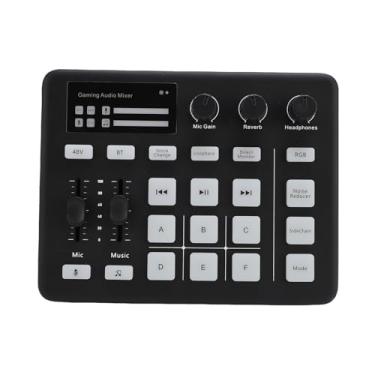 Imagem de Zopsc Mixer de Som para Jogos RGB, Placa de Som Bluetooth 5.0 Ao Com 13 Botões de Efeitos, Mixer de áudio USB Tipo C para Streaming, Podcasting, PC.