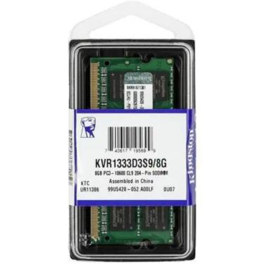 Imagem de Memoria Notebook 8gb - Ddr3 - 1333mhz - Kingston - Kvr1333d3s9-8