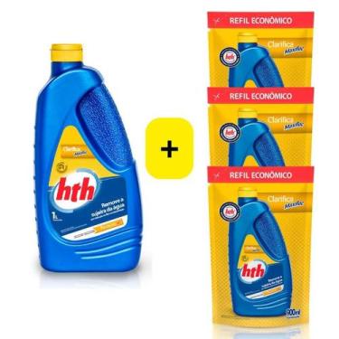 Imagem de Clarificante para piscina Maxfloc HTH 1l mais 03 refil max floc de 900