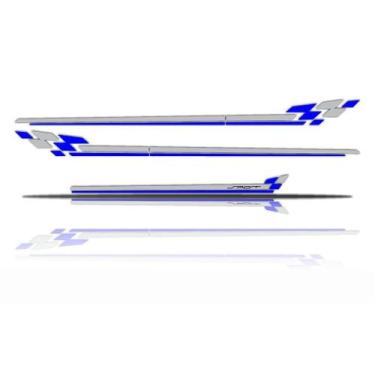 Imagem de Kit Fiat Punto Adesivo Faixa Lateral e Mala - Cromo Sign