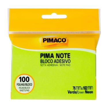Imagem de Adesivo Verde Neon 76x102mm 100 fls 970828 Pimaco