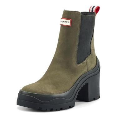 Imagem de Hunter Bota feminina Miana Chelsea, Couro verde-escuro, 34